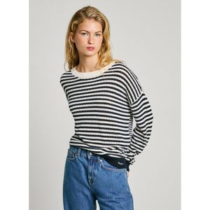 Pepe Jeansvoor vrouwen. PL702278 Poppy marine trui (L), Casual, Katoen, Marineblauw