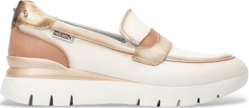 Pikolinosvoor vrouwen. W9C-3882C1 Beige leren loafers Asturias (39), Leer, Plat, Geen, Casual