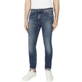 Regular - Slim Fit Jeans - Staalblauw - Comfort Stretchstof