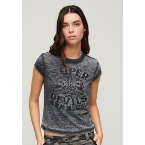 Superdryvoor vrouwen. W1011414A Retro Rocker t-shirt korte mouw wit (L), Casual, Katoen, Korte mouwen