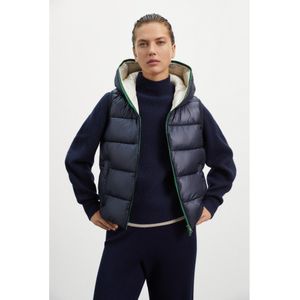 ECOALFvoor vrouwen. GAJKMONKA0987WW23-161 Monkai Vest marine (L), Casual, Gerecycled polyester, Duurzaam, Marineblauw