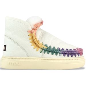 Mou - MU.FW411007B - Leren Enkellaarsjes - Beige - Multicolor - Eskimo Sneaker
