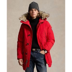 Polo Ralph Laurenvoor mannen. 710940235003 Parka Bijlage rood (M), Casual, Lange mouwen, Gerecycled polyester, Duurzaam