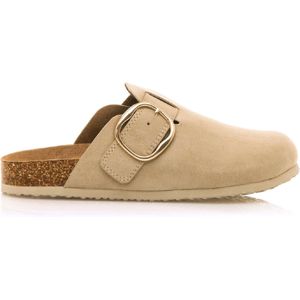 Mustangvoor vrouwen. 59551 Linit beige klompen (41), Stof, Plat, Geen, Casual