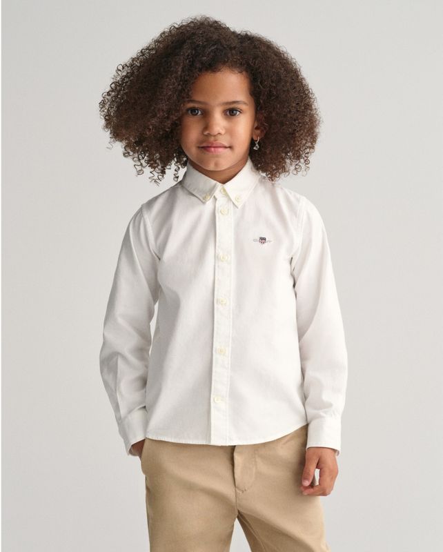 GANT - Overhemd - Wit - Katoen - Lange Mouwen - Unisex