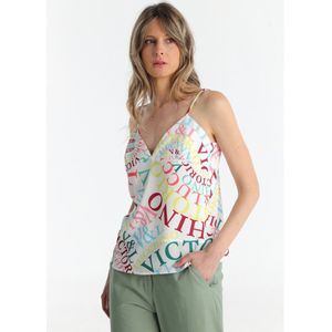 Victorio & Lucchino, V&Lvoor vrouwen. 330438149 Veelkleurige top in lingeriestijl (XS), Casual, Polyester, Mouwloos / spaghettibandjes