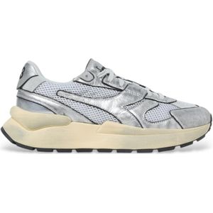 Diadoravoor vrouwen. 201182391 Heritage zilveren leren sportschoenen (41), Leer, Plat, Veters, Casual