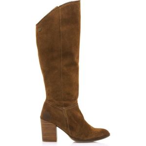 MTNGvoor vrouwen. 52635 Uma Bruin Casual Leren Laarzen - Hoogte Hak 7.5Cm (36), Leer, 5 tot 8 cm, Ritssluiting