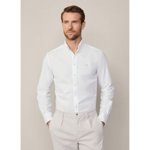 Hackett Londonvoor mannen. HM3010028 Oxford overhemd wit (L), Casual, Feest, Katoen, Klassiek, Lange mouwen