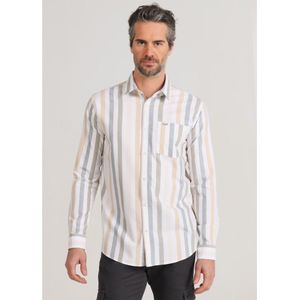 Bendorffvoor mannen. 840375265 Oxford overhemd met lange mouwen en veelkleurige strepen (S), Casual, Katoen, Klassiek