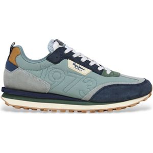 Pepe Jeansvoor mannen. PMS60035 Foster Connect groen leren schoenen (42), Leer, Plat, Veters, Casual