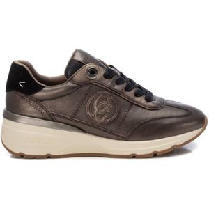 Carmelavoor vrouwen. 16195503-BRONCE Leren sneakers 161955 brons (41), Leer, 3 tot 5 cm, Veters, Casual