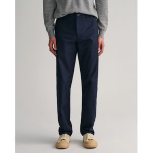 Gantvoor mannen. 1505250 Regular Fit Tech Prep chino broek marine (38/34), Casual, Katoen, Biologisch katoen