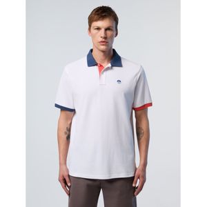 NORTH SAILS - Logo Korte Mouwen Polo - Blauw - Katoen