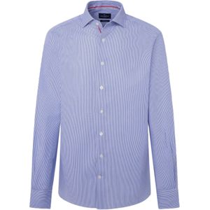 Hackett Londonvoor mannen. HM309959 Bengaals blauw shirt (S), Casual, Feest, Katoen, Klassiek, Lange mouwen