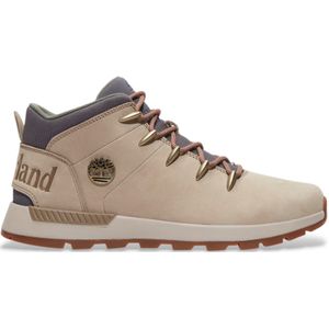 Timberlandvoor mannen. TB0A6DQDEN31 Sprint Trekker beige mid-top leren sportschoenen met vetersluiting (44), Leer, Plat, Casual, Sportief, M