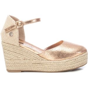 Refreshvoor vrouwen. 17195803-NUDE Espadrilles 171958 brons -Hoogte sleehak 8cm (41), 5 tot 8 cm, Gesp, Casual