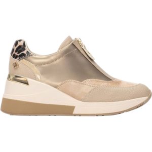 Xtivoor vrouwen. 14465501-BEIGE Trein 144655 beige (37), Stof, 3 tot 5 cm, Ritssluiting, Casual
