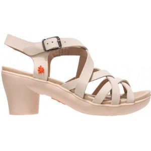 Artvoor vrouwen. 114771ZZ0003_020 1477 Alfama beige leren sandalen-Helhoogte 7cm (42), Leer, 5 tot 8 cm, Klittenband, Casual