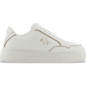 Armani Exchangevoor vrouwen. XDX160XV888T780 Zwarte logotrainers (37.5), 3 tot 5 cm, Veters, Casual