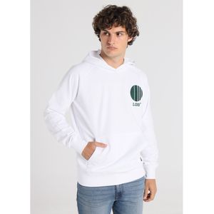 Lois Jeansvoor mannen. 166023003 Tennis Grafische Hoody Wit (XS), Casual, Katoen