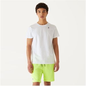 K-wayvoor mannen. K007JE0 Edouard T-shirt wit (L), Casual, Katoen, Korte mouwen