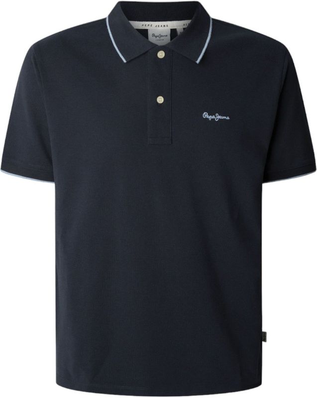 PEPE JEANS - PM542101 - Poloshirt - Marineblauw - 100% Katoen