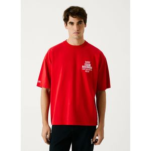 Pepe Jeans - RM500010 - T-shirt - Rood - Katoen - Korte Mouwen
