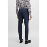 Slim fit pantalon met scheerwol, model 'Hesten'