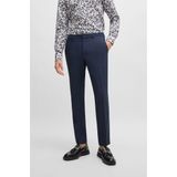 Slim fit pantalon met scheerwol, model 'Hesten'