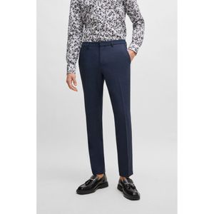 Slim fit pantalon met scheerwol, model 'Hesten'