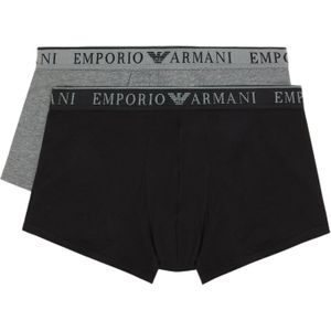 Emporio Armanivoor mannen. 111769_4R720 Pack 2 Endurance boxershorts zwart, grijs (S), Homewear, Katoen