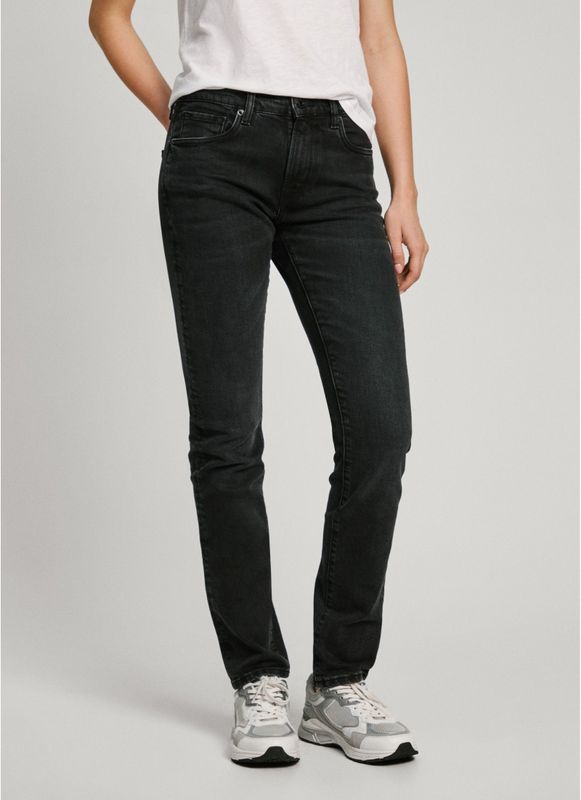 Pepe Jeans - PL204589XH5 - Slim Fit Jeans - Zwart - Casual - Katoen - Denim - Duurzaam
