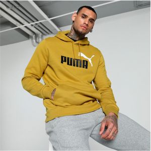 Pumavoor mannen. 58676476 Tweekleurig sweatshirt Essentials+ groen (L), Casual, Katoen