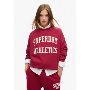 Superdryvoor vrouwen. W2012155A Athletic Essentials oversized sweatshirt rood (XS), Casual, Katoen