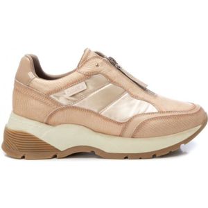 Carmelavoor vrouwen. 16116704-BEIGE Sportschoenen 161167 beige (40), Leer, 3 tot 5 cm, Veters, Casual