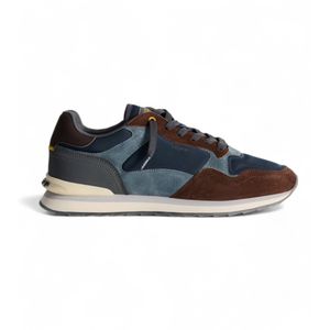 HOFFvoor mannen. 22402608 Leren sneakers Bari blauw (40), Leer, Plat, Veters, Casual