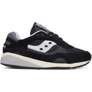 Sauconyvoor mannen. S70441-62 Shadow 6000 Leren Sneakers zwart (41), Leer, Plat, 1 tot 3 cm, Veters, Casual