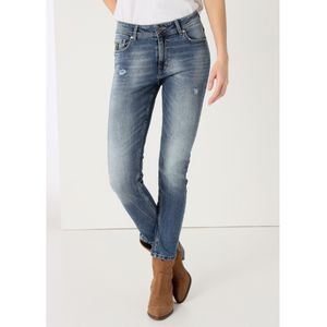 Lois Jeansvoor vrouwen. 201072623 Blue medium wash ripped jeans (25), Blauw, Casual, Katoen, Denim