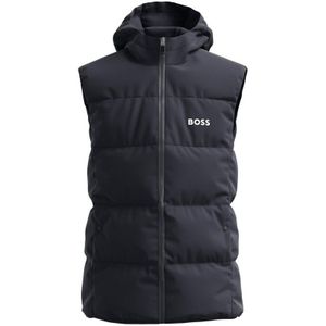 BOSSvoor mannen. 50497645 Hamar gilet zwart (XL), Casual, Mouwloos / spaghettibandjes, Gerecycled polyester, Duurzaam