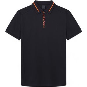 Hackett Londonvoor mannen. HM563367 Polo Hs Print zwart (XL), Casual, Katoen, Korte mouwen