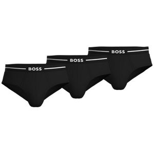 BOSSvoor mannen. 50510679 Set van 3 zwarte slipjes (S), Homewear, Katoen