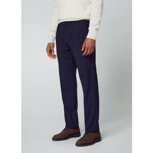 Hackett Londonvoor mannen. HM212505 Krijtstreep broek marine (33/32), Casual, Wol, Marineblauw