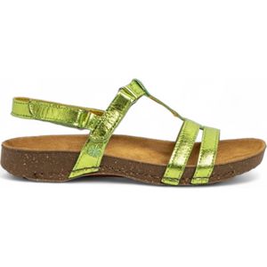 Artvoor vrouwen. 10946SVN0003_0G3 Leren sandalen I Breathe groen (37), Leer, Plat, Klittenband, Casual