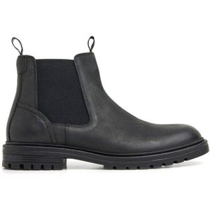 Pepe Jeansvoor mannen. PMS50238 Logan Chelsea Leren Enkellaarsjes zwart (44), Leer, Plat, Geen, Casual