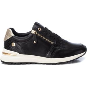 Xti - 14320201-NEGRO - Trainers - Zwart - Plat - Ritssluiting - Casual