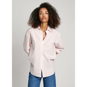 Pepe Jeansvoor vrouwen. PL304975 Artemis roze shirt (L), Casual, Katoen, Lange mouwen