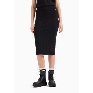 Armani Exchange - Monogram Longuette Rok - Wit - Dames