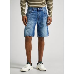 Pepe Jeansvoor mannen. PM801074 Relaxed reparatie bermuda blauw (29), Casual, Katoen, Denim