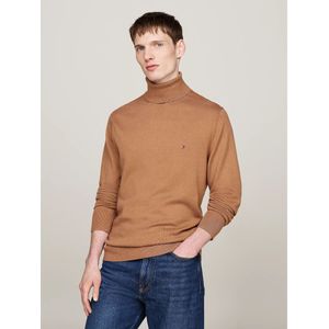 Tommy Hilfigervoor mannen. MW0MW28048 Bruine kasjmier coltrui (S), Casual, Katoen